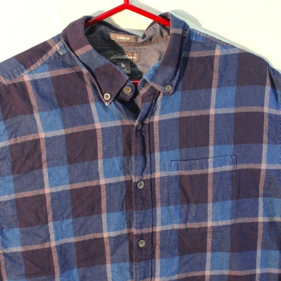 Eddie Bauer Plaid Long Sleeve Shirt Men’s Size L - Picture 1 of 4